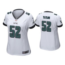 Women Philadelphia Eagles #52 Davion Taylor White Game Jersey Women Philadelphia Eagles #52 Davion Taylor White Game Jersey
