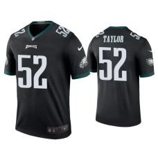 Men Philadelphia Eagles #52 Color Rush Legend Davion Taylor Black Jersey Men Philadelphia Eagles #52 Color Rush Legend Davion Taylor Black Jersey
