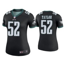 Women Philadelphia Eagles #52 Color Rush Legend Davion Taylor Black Jersey Women Philadelphia Eagles #52 Color Rush Legend Davion Taylor Black Jersey