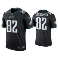 Men Philadelphia Eagles #82 Color Rush Legend John Hightower Black Jersey Men Philadelphia Eagles #82 Color Rush Legend John Hightower Black Jersey