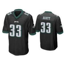 Men Philadelphia Eagles #33 Josiah Scott Black Game Jersey Men Philadelphia Eagles #33 Josiah Scott Black Game Jersey