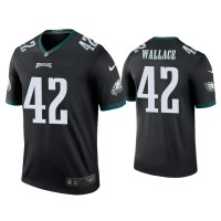 Men Philadelphia Eagles #42 Color Rush Legend K'Von Wallace Black Jersey Men Philadelphia Eagles #42 Color Rush Legend K'Von Wallace Black Jersey