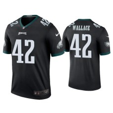 Men Philadelphia Eagles #42 Color Rush Legend K'Von Wallace Black Jersey Men Philadelphia Eagles #42 Color Rush Legend K'Von Wallace Black Jersey