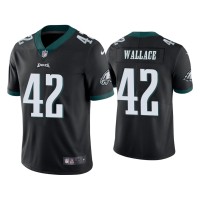 Men Philadelphia Eagles #42 K'Von Wallace Vapor Limited Black Jersey Men Philadelphia Eagles #42 K'Von Wallace Vapor Limited Black Jersey