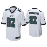 Men Philadelphia Eagles #82 John Hightower White Game Jersey Men Philadelphia Eagles #82 John Hightower White Game Jersey