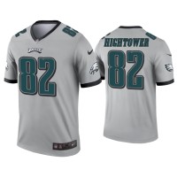 Men Philadelphia Eagles #82 John Hightower Silver Inverted Legend Jersey Men Philadelphia Eagles #82 John Hightower Silver Inverted Legend Jersey