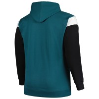 Philadelphia Eagles Profile Big & Tall Trench Battle Pullover Hoodie - Midnight Green Philadelphia Eagles Profile Big & Tall Trench Battle Pullover Hoodie - Midnight Green
