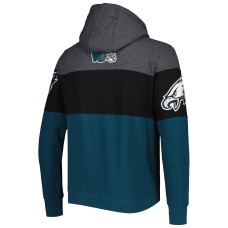 Philadelphia Eagles Starter Extreme Pullover Hoodie - Heather Charcoal/Midnight Green Philadelphia Eagles Starter Extreme Pullover Hoodie - Heather Charcoal/Midnight Green